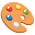 Paint brush and crafts icon